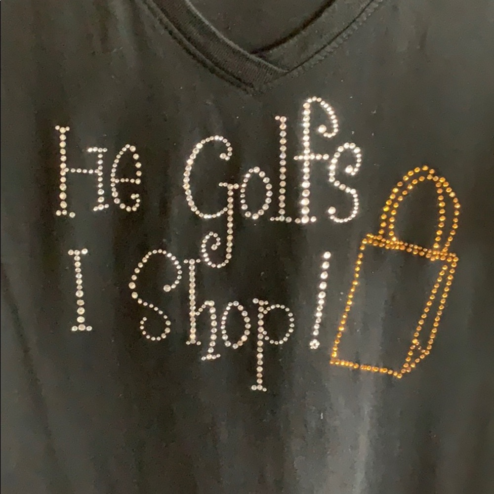 He golfs I shop T shirt